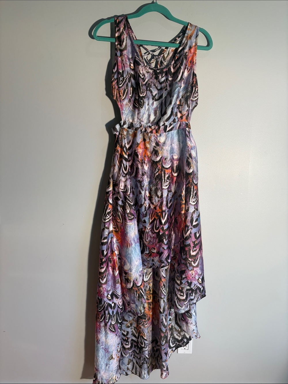 Ark & Co Printed Maxi Dress | Boho Cutout Dress | Size L